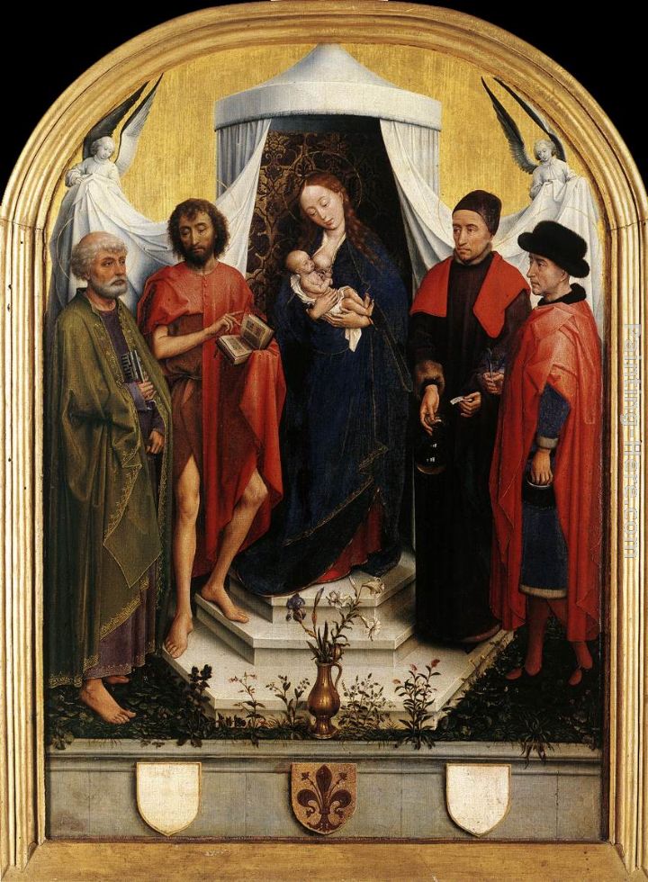Virgin with the Child and Four Saints painting - Rogier van der Weyden Virgin with the Child and Four Saints art painting
